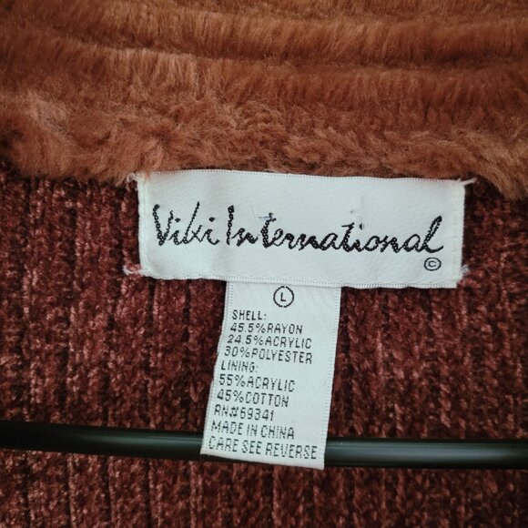 Vintage 80s Vilxi International Faux Fur & Velvet Jacket Size Large - Picture 4 of 8